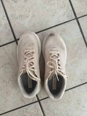 Hoka Women's Running Shoes in Light Beige